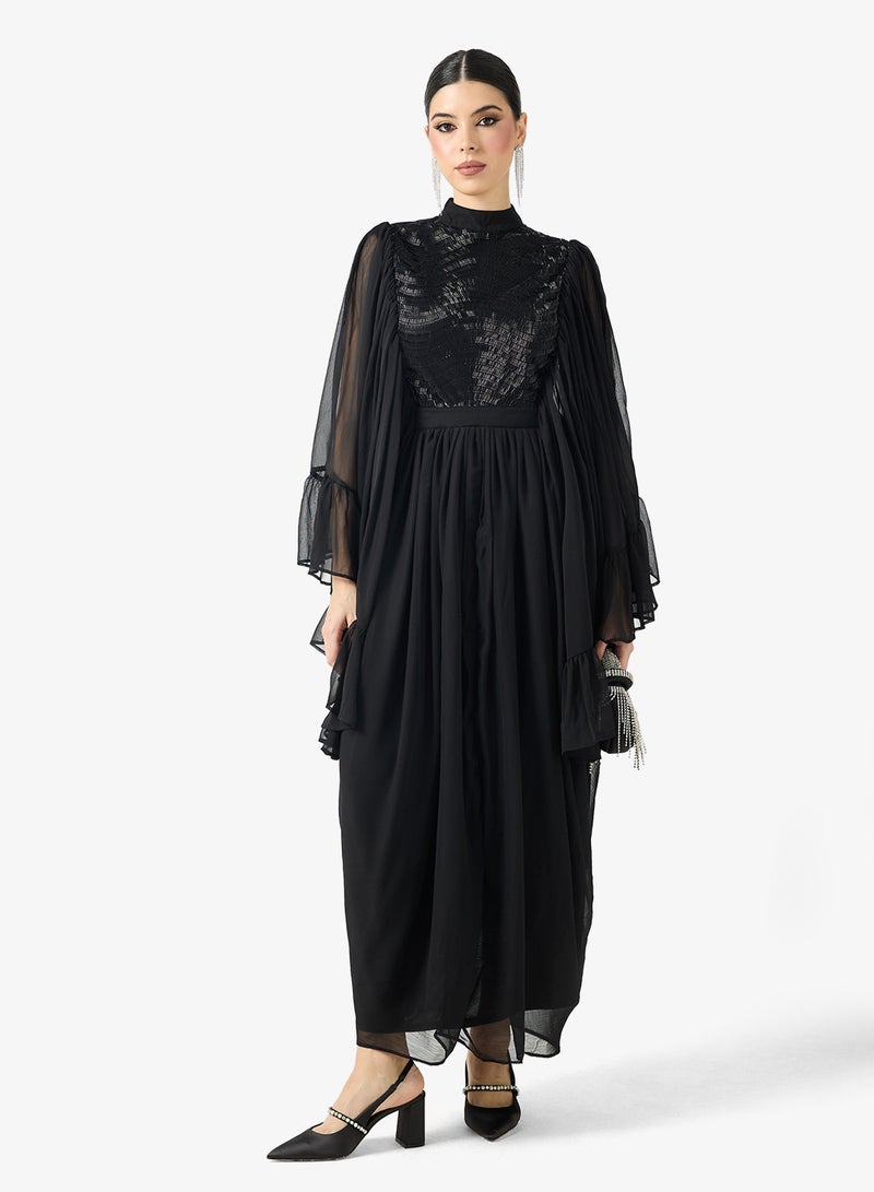 Threadz by Ajooni Layered Chiffon Dress - Image 1